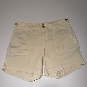 BKE Womens Hiking Trek Outdoor Shorts Size 26 Off White Cream Mid Rise Stretch